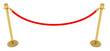 red rope barrier