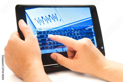 Foto: typing www on touch screen typing www on touch screen