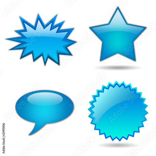 Illustration: Star logos set Star logos set
