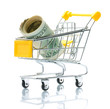 Dollars in the shopping cart