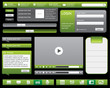 A collection of web buttons -- Green Button A collection of web buttons -- Green Button
