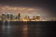 San Diego Bay at night