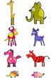 Animaux colorés