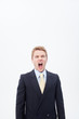 Businessman shouting