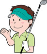 Man golfer