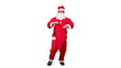 Santa Claus taking out a gift from his bag