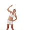 Woman in sportswear doing exercise