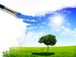 summer nature picture with a brush summer nature picture with a brush
