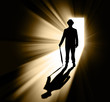 Businessman in doorway