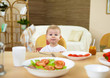 Photo: little boy having meal little boy having meal