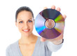 Woman with cd