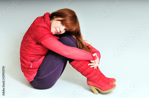 Photo: girl in red girl in red