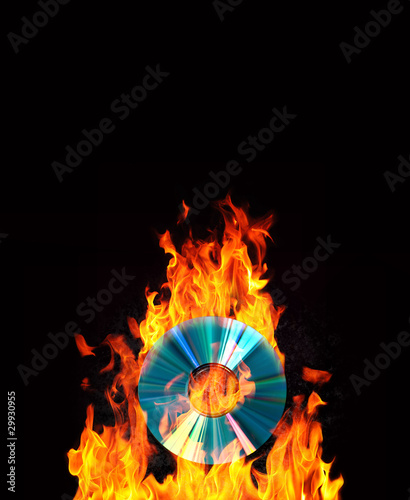 Photo: cd on fire cd on fire