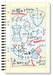 Squared pad with mathematical sketches and formulas Squared pad with mathematical sketches and formulas