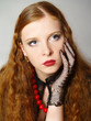 Foto: ortrait of the girl with long red-hair ortrait of the girl with long red-hair