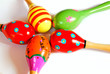 Foto: colorful wooden toy maracas colorful wooden toy maracas