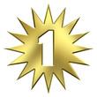 Number one gold star