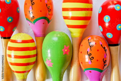 Foto: colorful wooden toy maracas colorful wooden toy maracas