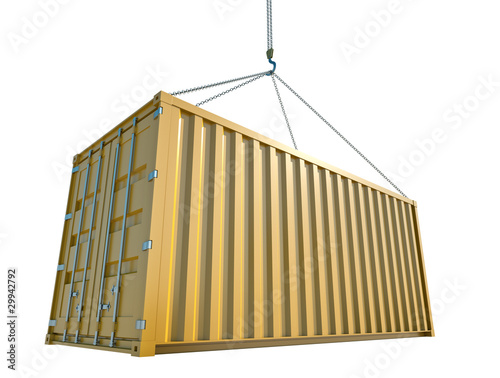 Illustration: Yellow Shipping Container Yellow Shipping Container