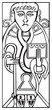 An old celtic symbol of Saint Luke