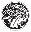 A druidic astronomical symbol of a dragon