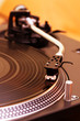Turntable playing vinyl record Turntable playing vinyl record