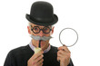 Photo: Inspector with magnifier Inspector with magnifier