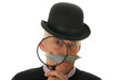 Photo: Inspector with magnifier Inspector with magnifier