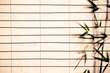 rice paper background with bamboo leaves