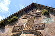 Carved cross and beasts