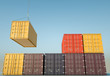 Cargo containers. 3D render. Cargo containers. 3D render.