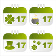 set of 4 st. patrick's day calendar icons set of 4 st. patrick's day calendar icons