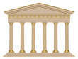 Façade d’un temple avec 6 colonnes Façade d’un temple avec 6 colonnes