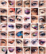 Collection of female eyes images with creative makeup