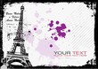 eiffel post card vector