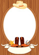 Cowboy poster background for design with cowboy elements. Cowboy poster background for design with cowboy elements.