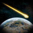 Asteroid and Earth : meteor impact over europe