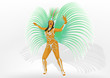 Girl dances samba