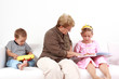 Reading and playing with granny