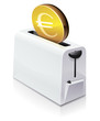 Investir en euros dans un grille-pain (reflet)