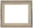 gold antique frame isolated on white background