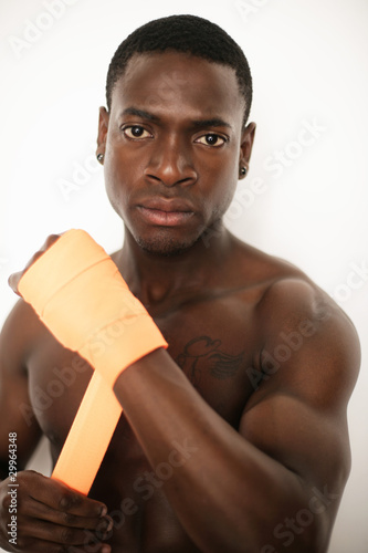 Foto: Boxer mit Bandage Boxer mit Bandage