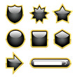 Glossy Buttons with Gold borders - only gradient used!