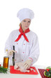 Handsome young chef in uniform.