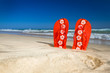 flipflops at the beach