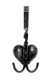 Photo: Old fashioned metal hanger isolated on white Old fashioned metal hanger isolated on white