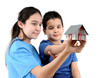 Buying a new house concept - a series of HOUSE images. Buying a new house concept - a series of HOUSE images.