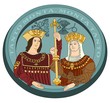 Vektor: Catholic Monarchs, Isabella I of Castile, Ferdinand II of Aragon Catholic Monarchs, Isabella I of Castile, Ferdinand II of Aragon