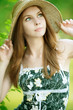 beautiful young woman in a hat