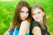 Two young beautiful  woman